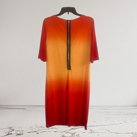 ✨Sublime x Jay Godfrey Orange Ombre Cowl Neck Sz Small Dress✨ - Picture 2 of 6